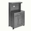 Better Home 16 x 45 x 23.5 in. Shelby Kitchen Wooden Microwave Cart, Gray 616859964440